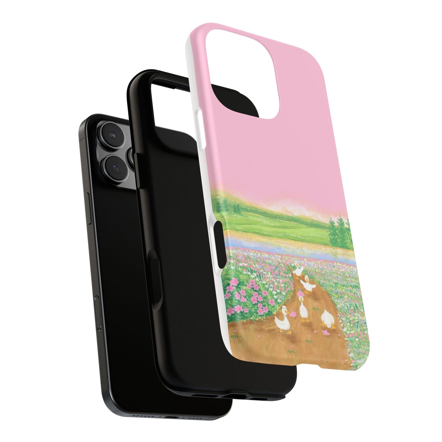 Pastel Floral Phone Case, Tough Cases for Nature Lovers, Cute Phone Accessories, Spring Gifts, Unique Mobile Covers