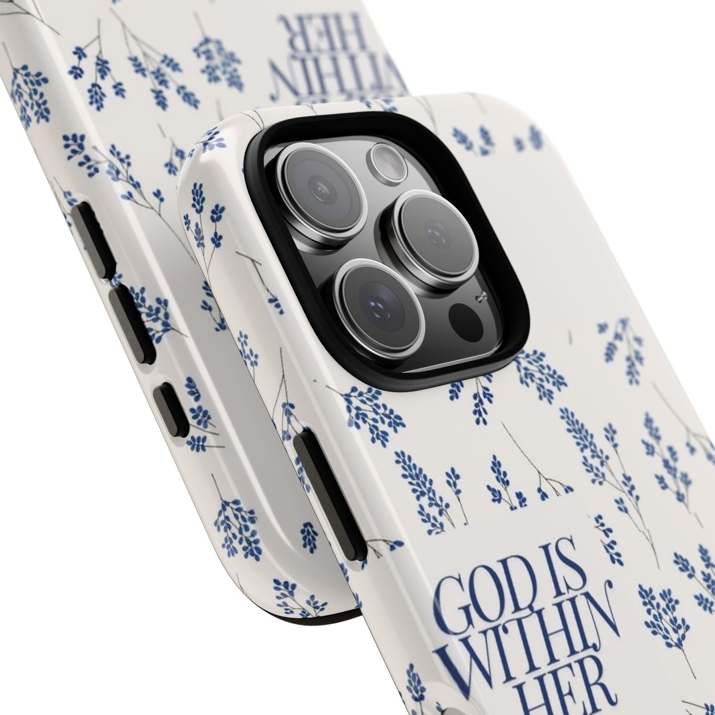 Within Her Cases - Floral Phone Case with Inspirational Quote, Motivational Gifts for Her, Bible Verse Design, Durable Case for iPhone, [...]