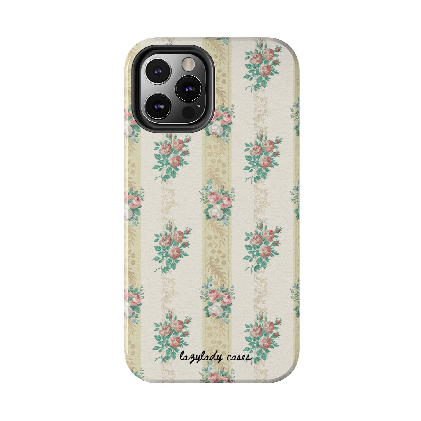 Elegant Floral Tough Phone Case - Vintage Inspired Design
