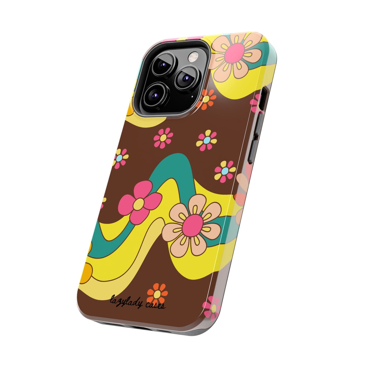 Retro Floral Tough Phone Case – Stylish and Durable Design