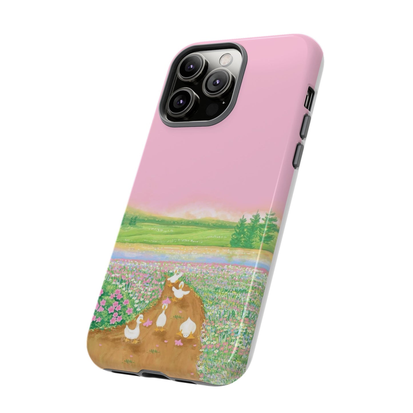 Pastel Floral Phone Case, Tough Cases for Nature Lovers, Cute Phone Accessories, Spring Gifts, Unique Mobile Covers