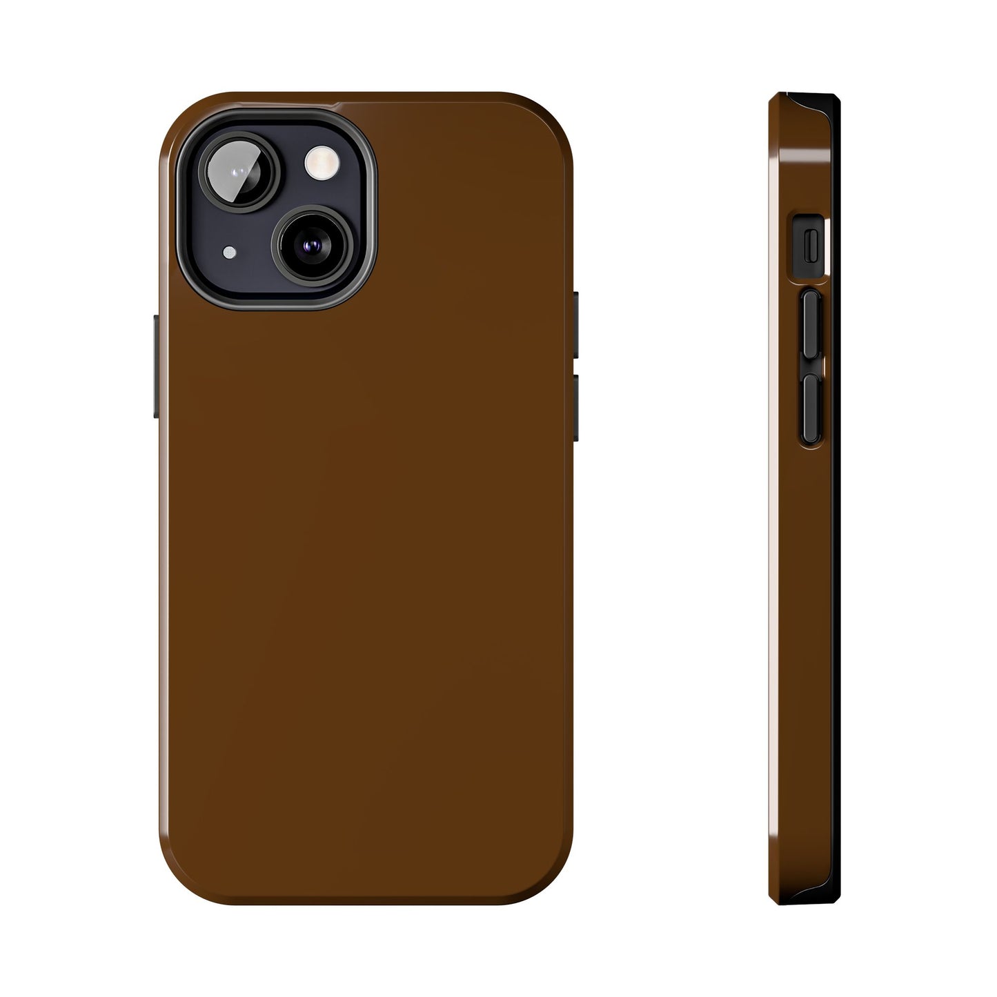Brown Tough Phone Case — Rugged Shockproof iPhone Cover
