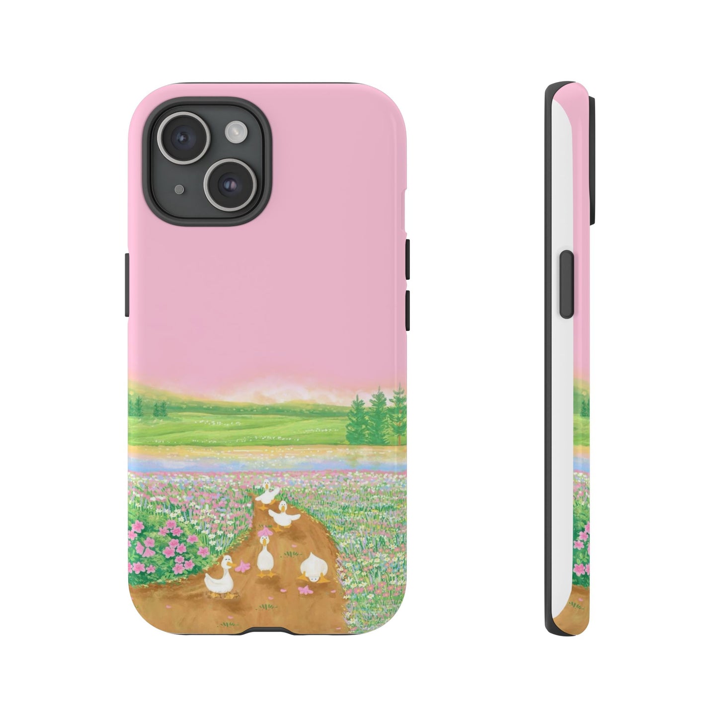 Pastel Floral Phone Case, Tough Cases for Nature Lovers, Cute Phone Accessories, Spring Gifts, Unique Mobile Covers