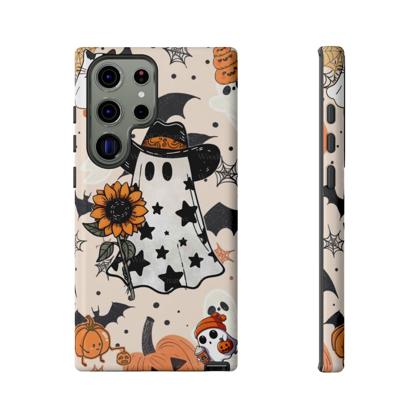 Cute Ghost Phone Case, Halloween Decor, Spooky Gift, Fall Accessories, Pumpkin Lover's Gift, Autumn Vibes, Trick or Treat