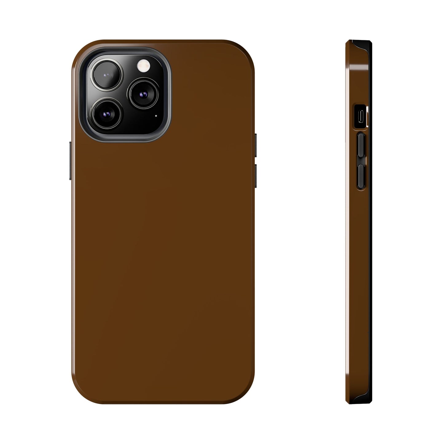 Brown Tough Phone Case — Rugged Shockproof iPhone Cover