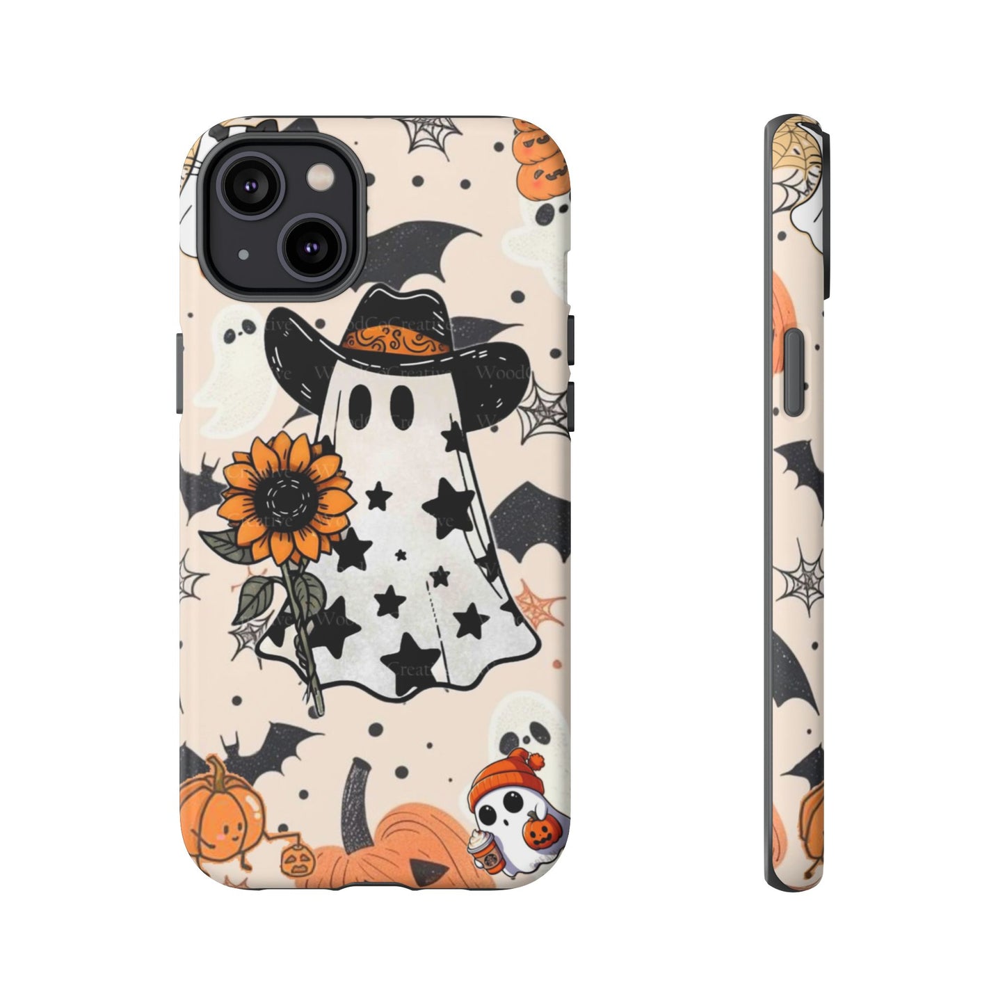 Cute Ghost Phone Case, Halloween Decor, Spooky Gift, Fall Accessories, Pumpkin Lover's Gift, Autumn Vibes, Trick or Treat