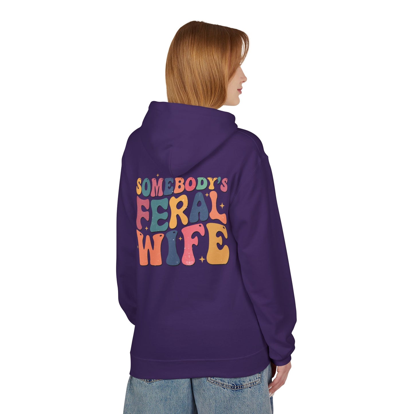 Feral Wife Hoodie – Cozy Unisex Pullover for Nature Lovers, Casual Wear, Gift for Her, Stylish Sweatshirt, Fun Outdoor Apparel