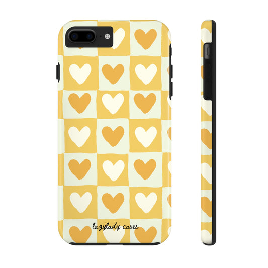 Heart Pattern Tough Phone Case - Cute & Durable for Everyday Use