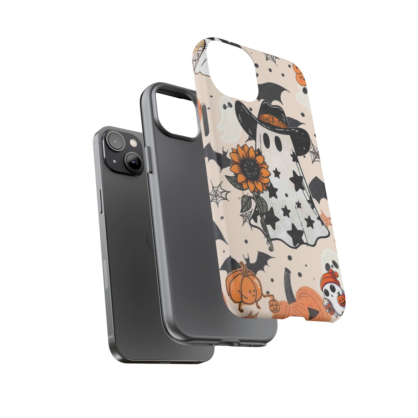 Cute Ghost Phone Case, Halloween Decor, Spooky Gift, Fall Accessories, Pumpkin Lover's Gift, Autumn Vibes, Trick or Treat
