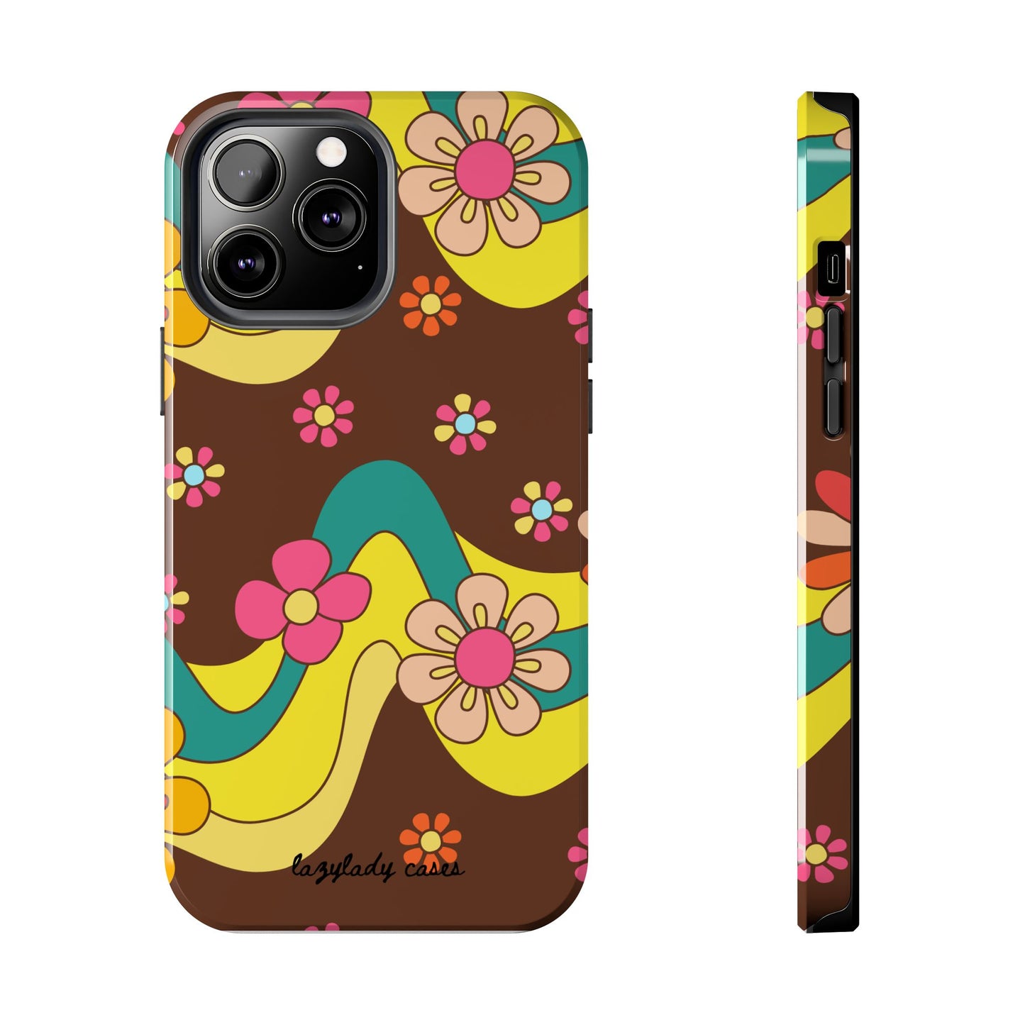 Retro Floral Tough Phone Case – Stylish and Durable Design