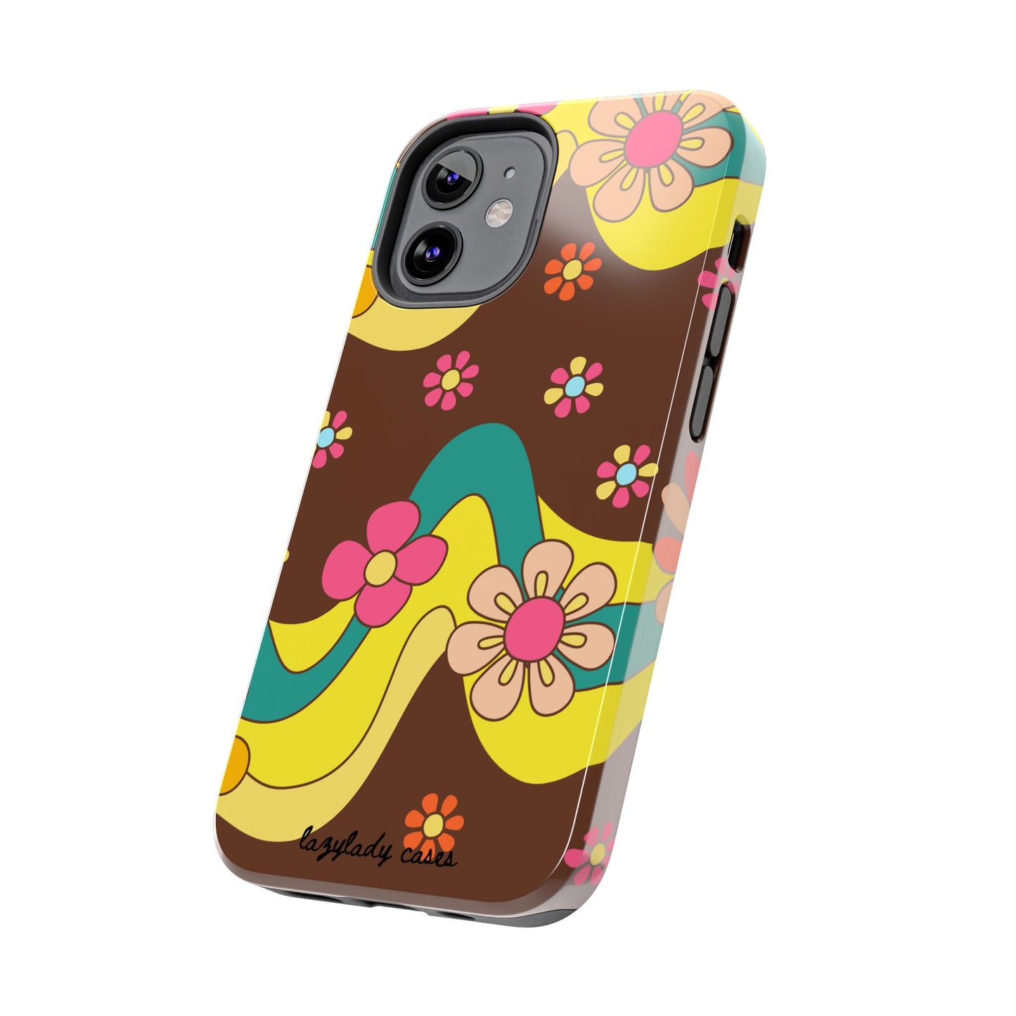 Retro Floral Tough Phone Case – Stylish and Durable Design