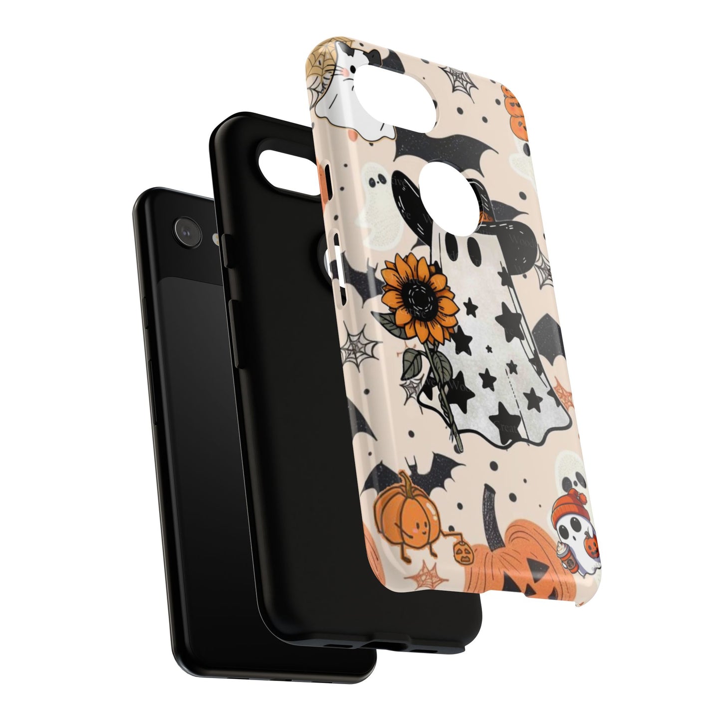 Cute Ghost Phone Case, Halloween Decor, Spooky Gift, Fall Accessories, Pumpkin Lover's Gift, Autumn Vibes, Trick or Treat