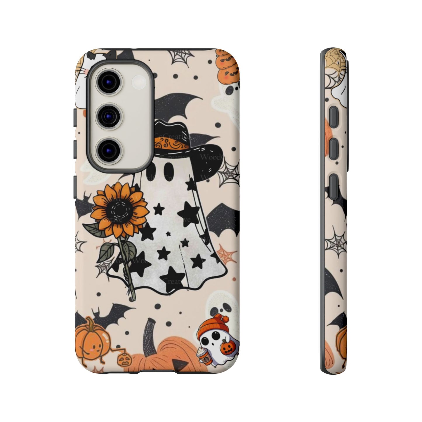 Cute Ghost Phone Case, Halloween Decor, Spooky Gift, Fall Accessories, Pumpkin Lover's Gift, Autumn Vibes, Trick or Treat