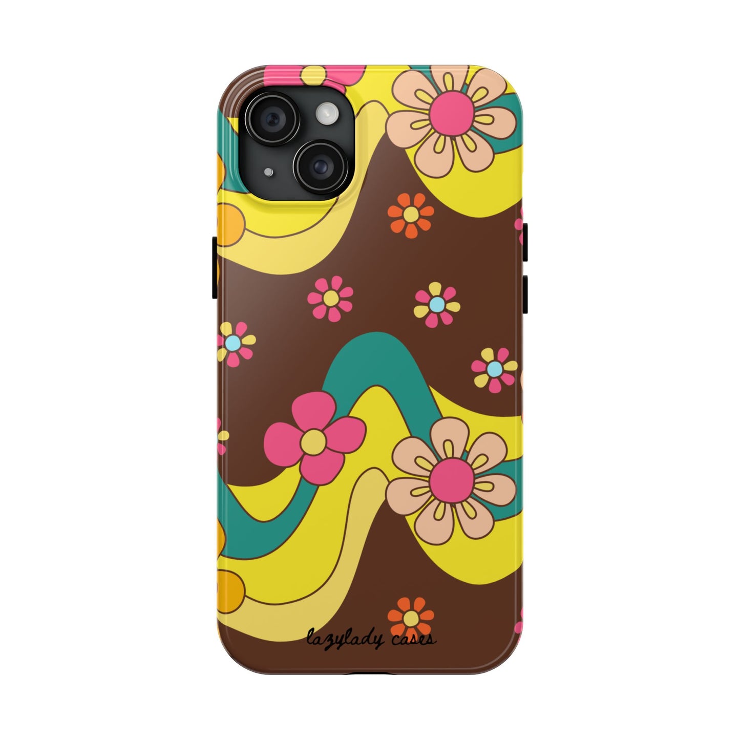 Retro Floral Tough Phone Case – Stylish and Durable Design