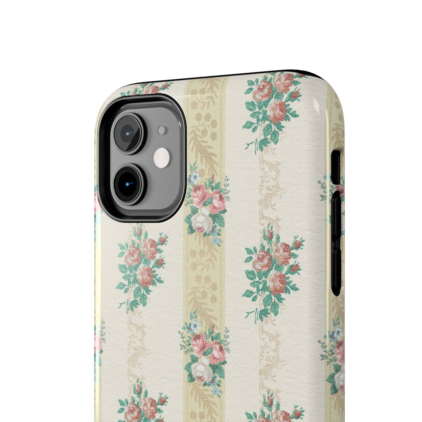 Elegant Floral Tough Phone Case - Vintage Inspired Design