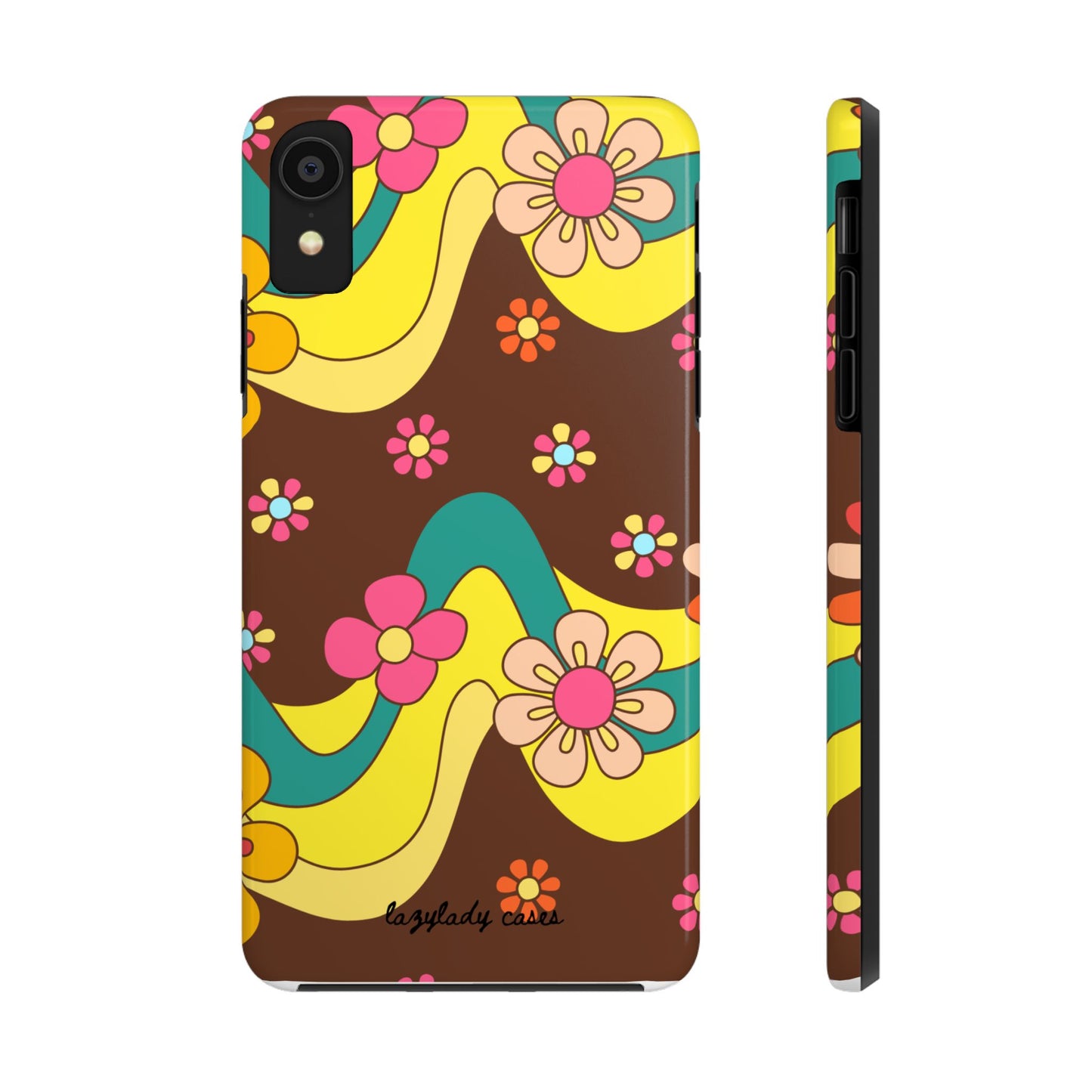 Retro Floral Tough Phone Case – Stylish and Durable Design