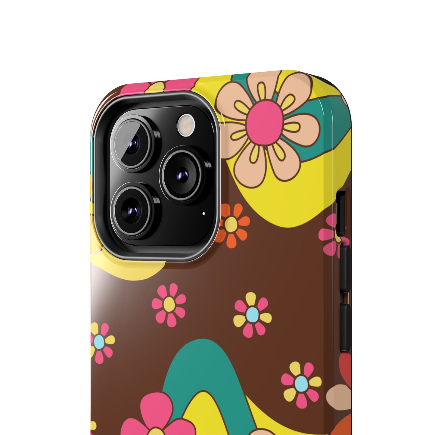 Retro Floral Tough Phone Case – Stylish and Durable Design