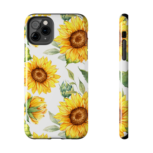 Sunflower Tough Phone Case for Nature Lovers, Floral Phone Cover, Protective Case for Gifts, Spring Decor, Unique Cell Accessories