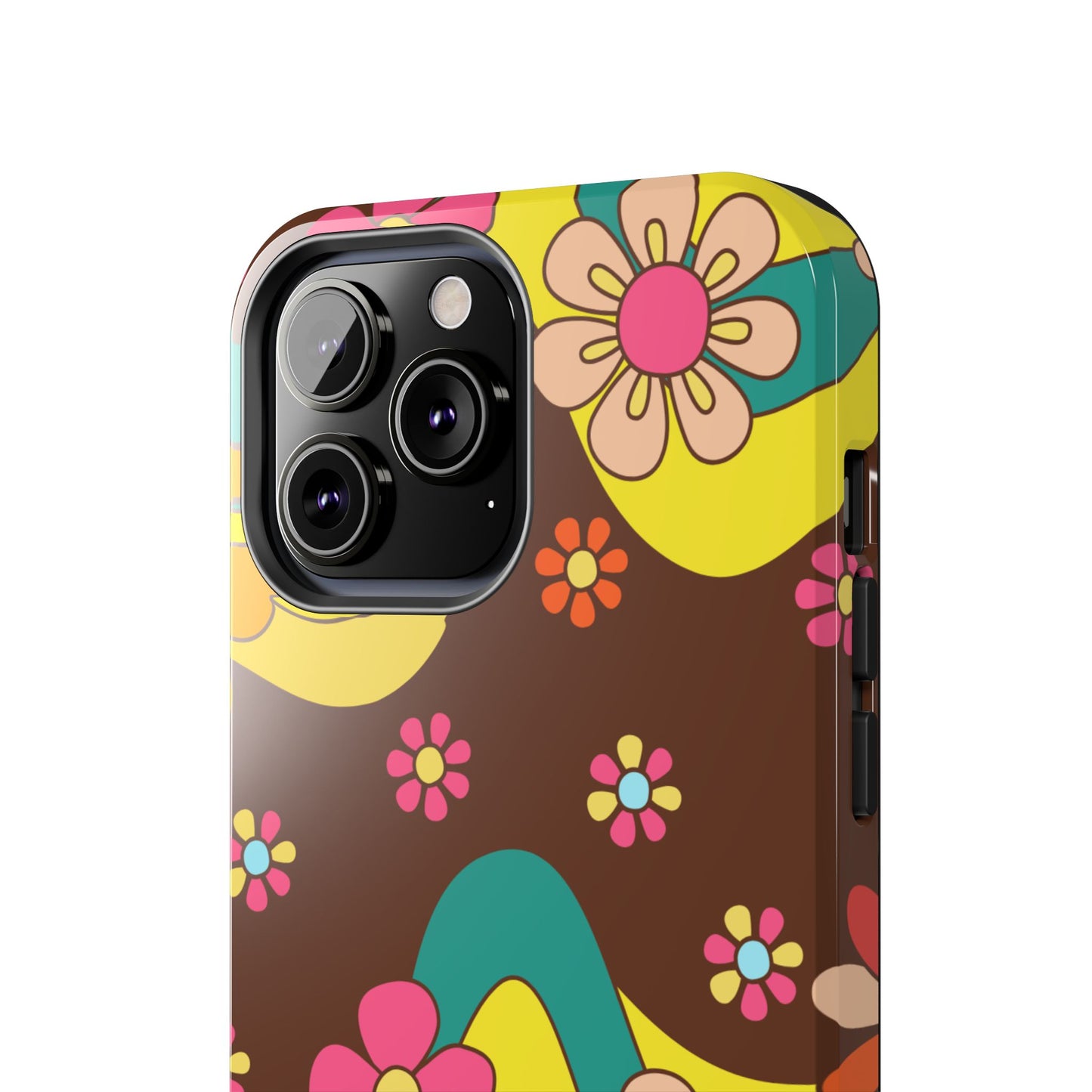Retro Floral Tough Phone Case – Stylish and Durable Design