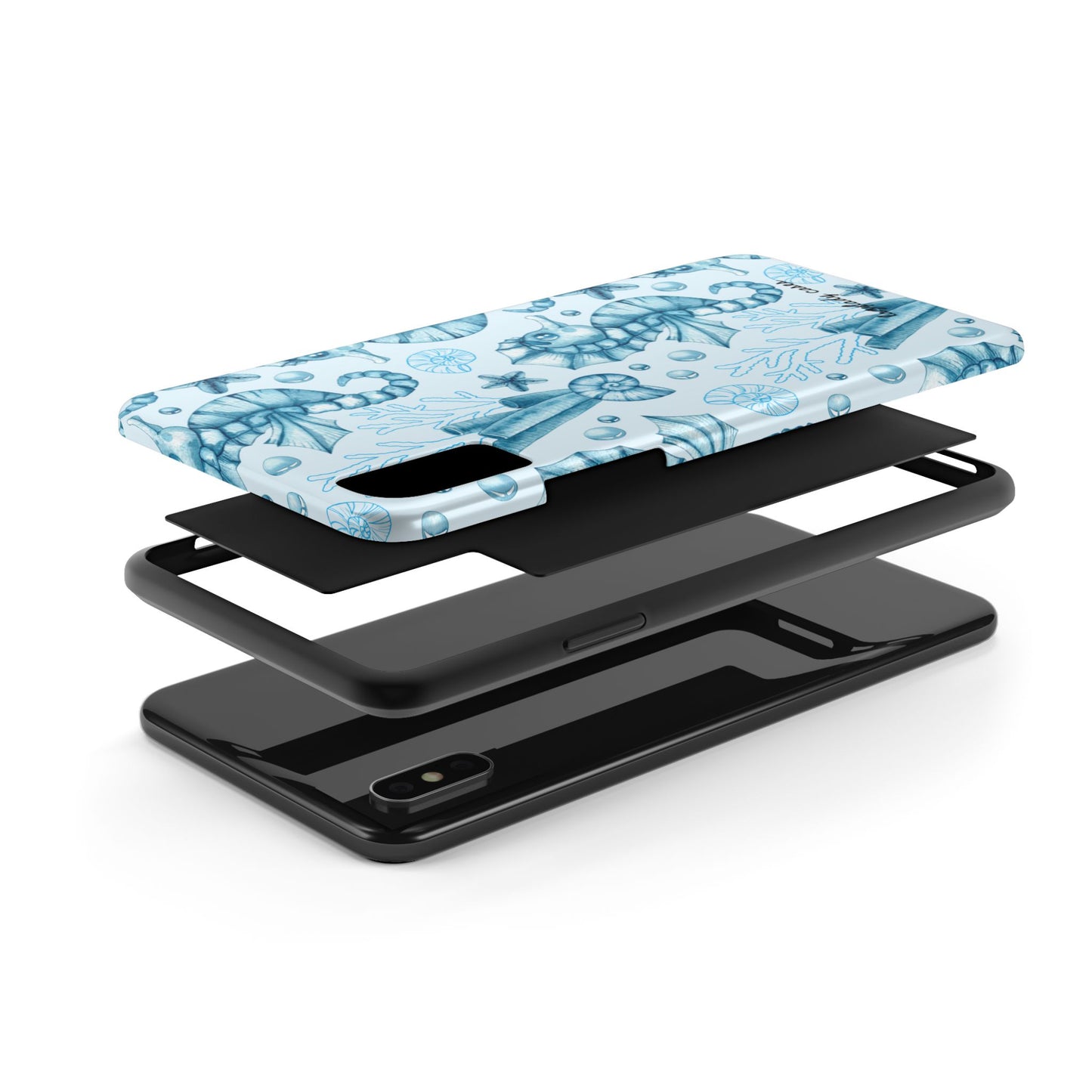 Coastal Seahorse Phone Case - Tough Protection with Beach Vibe