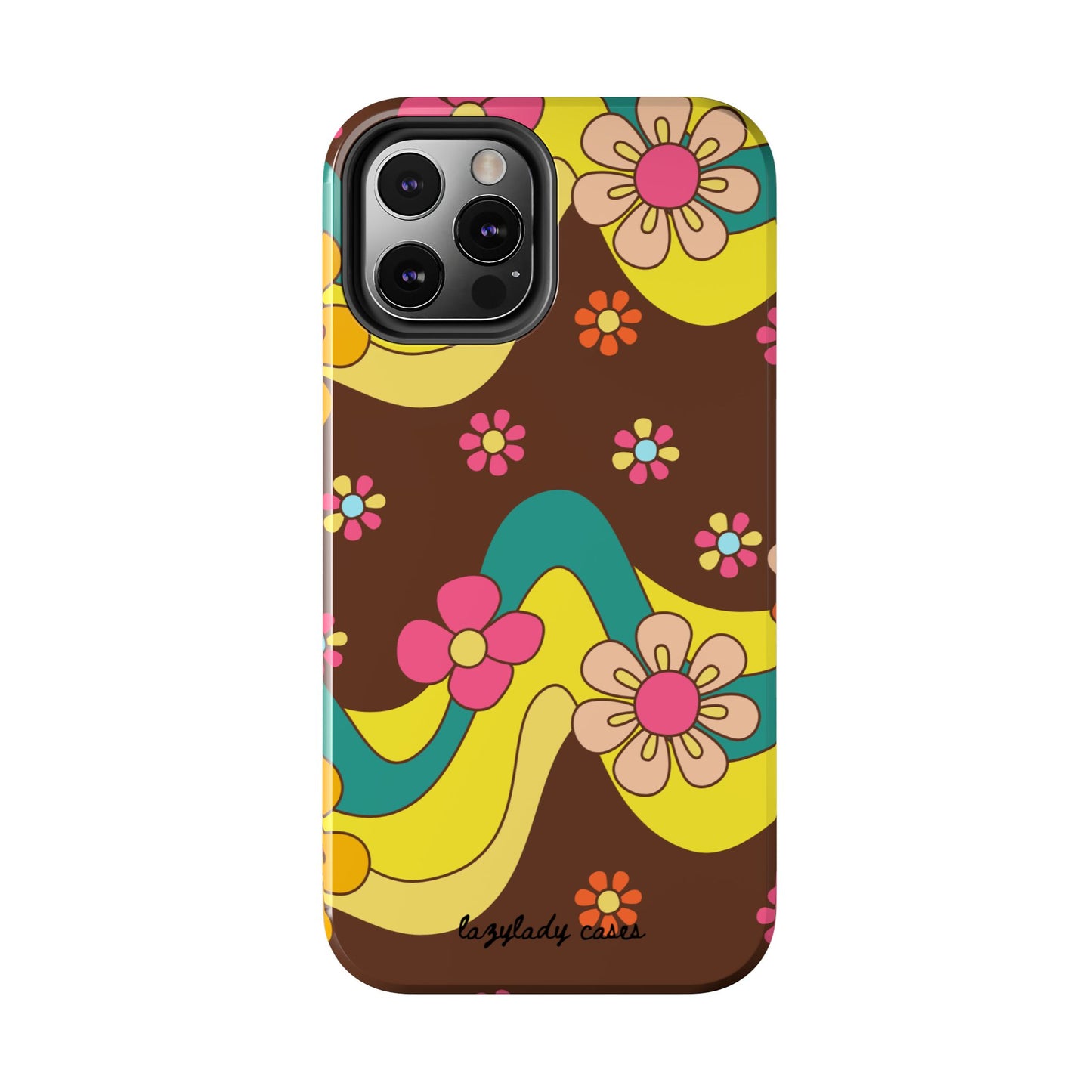 Retro Floral Tough Phone Case – Stylish and Durable Design