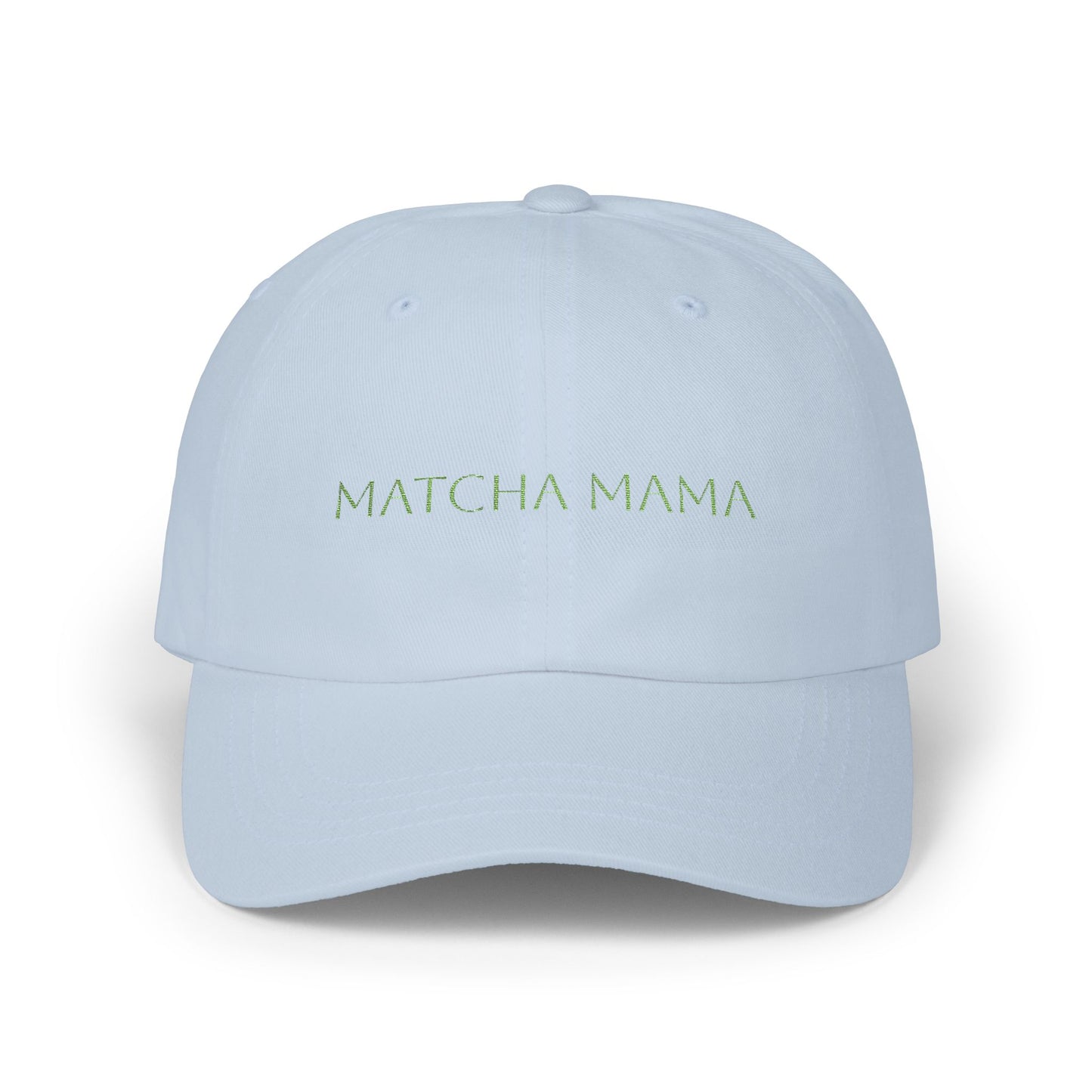 Matcha Mama Cap — Embroidered White Baseball Hat