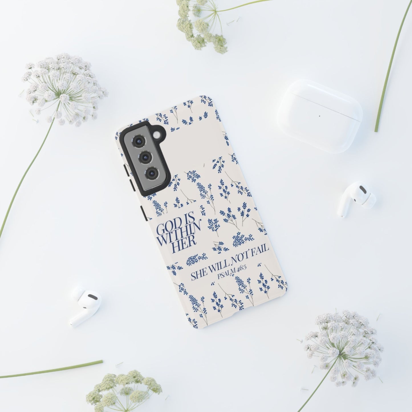 Within Her Cases - Floral Phone Case with Inspirational Quote, Motivational Gifts for Her, Bible Verse Design, Durable Case for iPhone, [...]