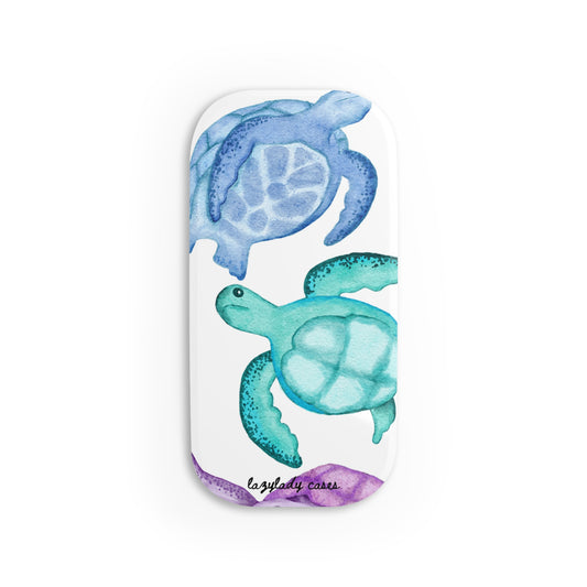 Colorful Turtle Phone Click-On Grip - Trendy Mobile Accessory for Sea Life Lovers