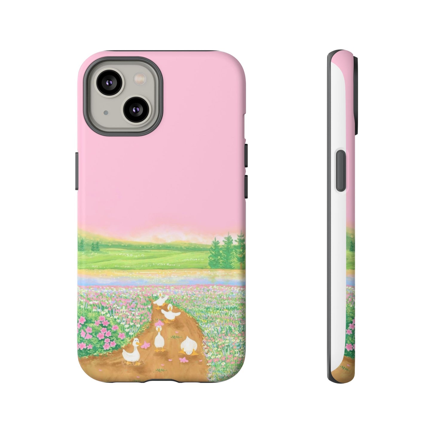 Pastel Floral Phone Case, Tough Cases for Nature Lovers, Cute Phone Accessories, Spring Gifts, Unique Mobile Covers