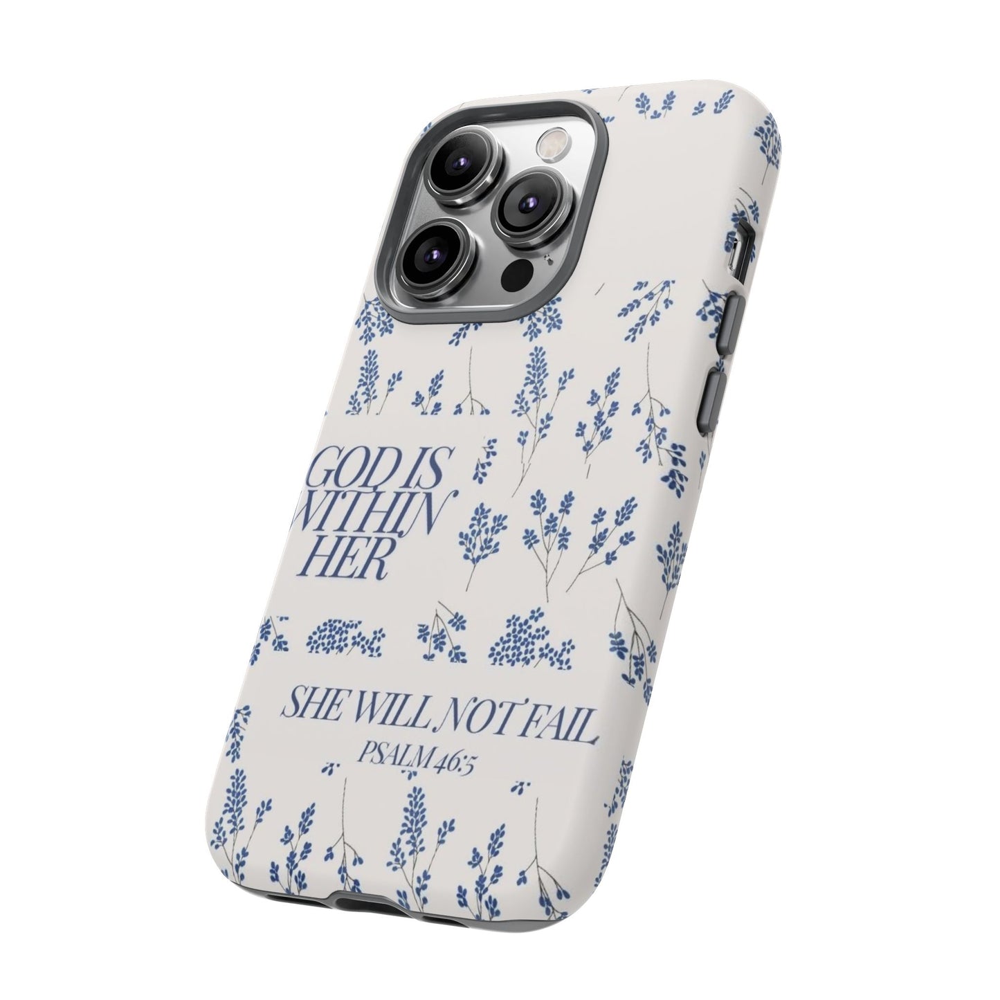Within Her Cases - Floral Phone Case with Inspirational Quote, Motivational Gifts for Her, Bible Verse Design, Durable Case for iPhone, [...]
