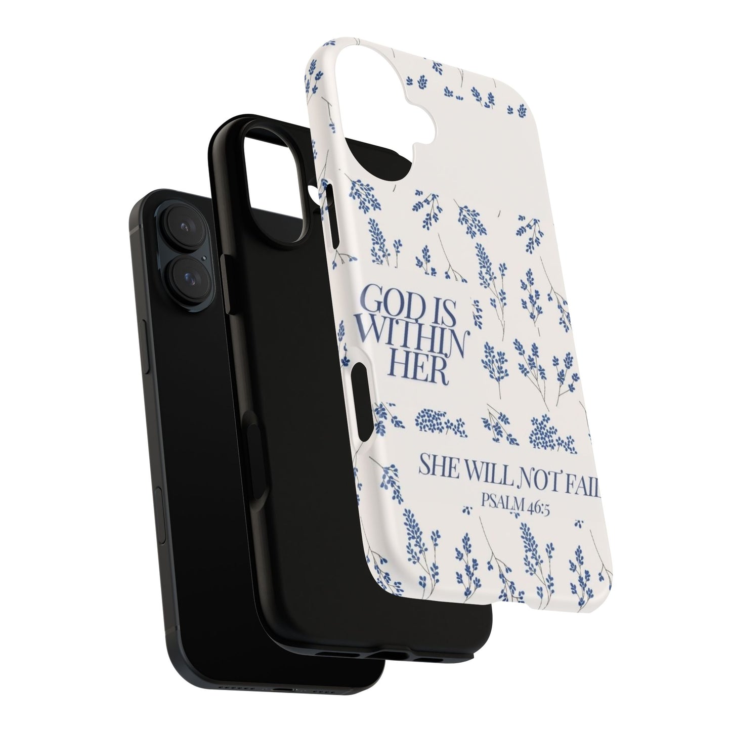 Within Her Cases - Floral Phone Case with Inspirational Quote, Motivational Gifts for Her, Bible Verse Design, Durable Case for iPhone, [...]