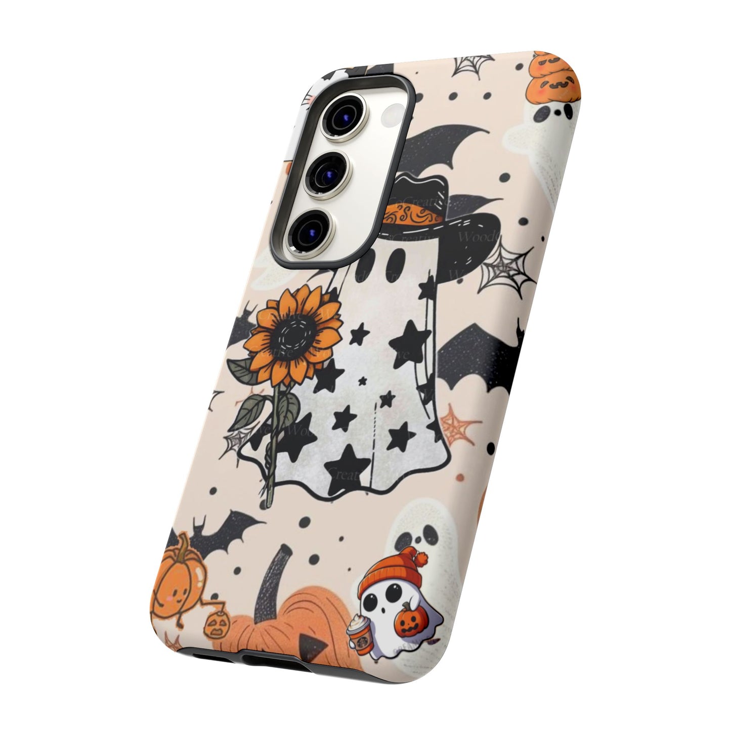 Cute Ghost Phone Case, Halloween Decor, Spooky Gift, Fall Accessories, Pumpkin Lover's Gift, Autumn Vibes, Trick or Treat