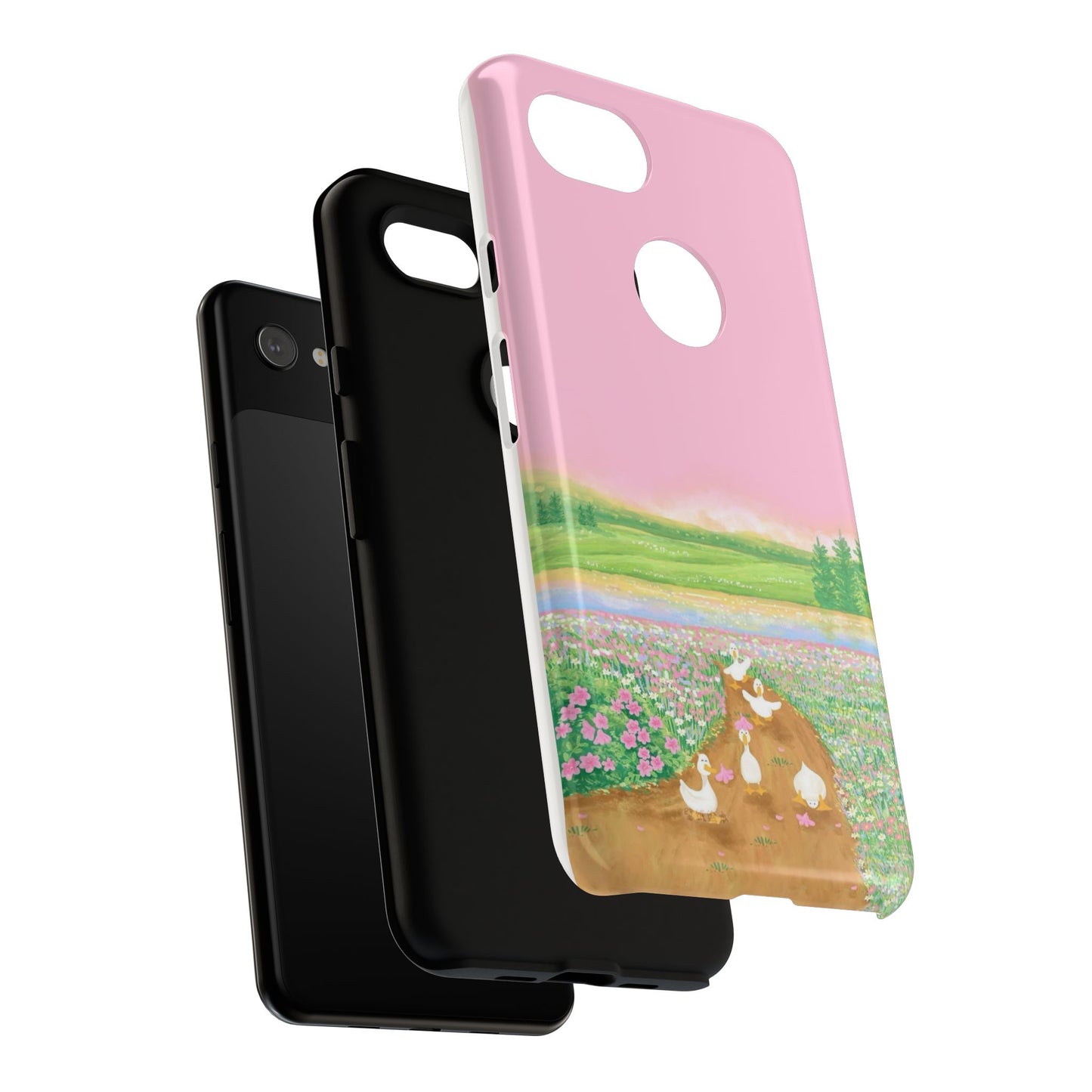 Pastel Floral Phone Case, Tough Cases for Nature Lovers, Cute Phone Accessories, Spring Gifts, Unique Mobile Covers