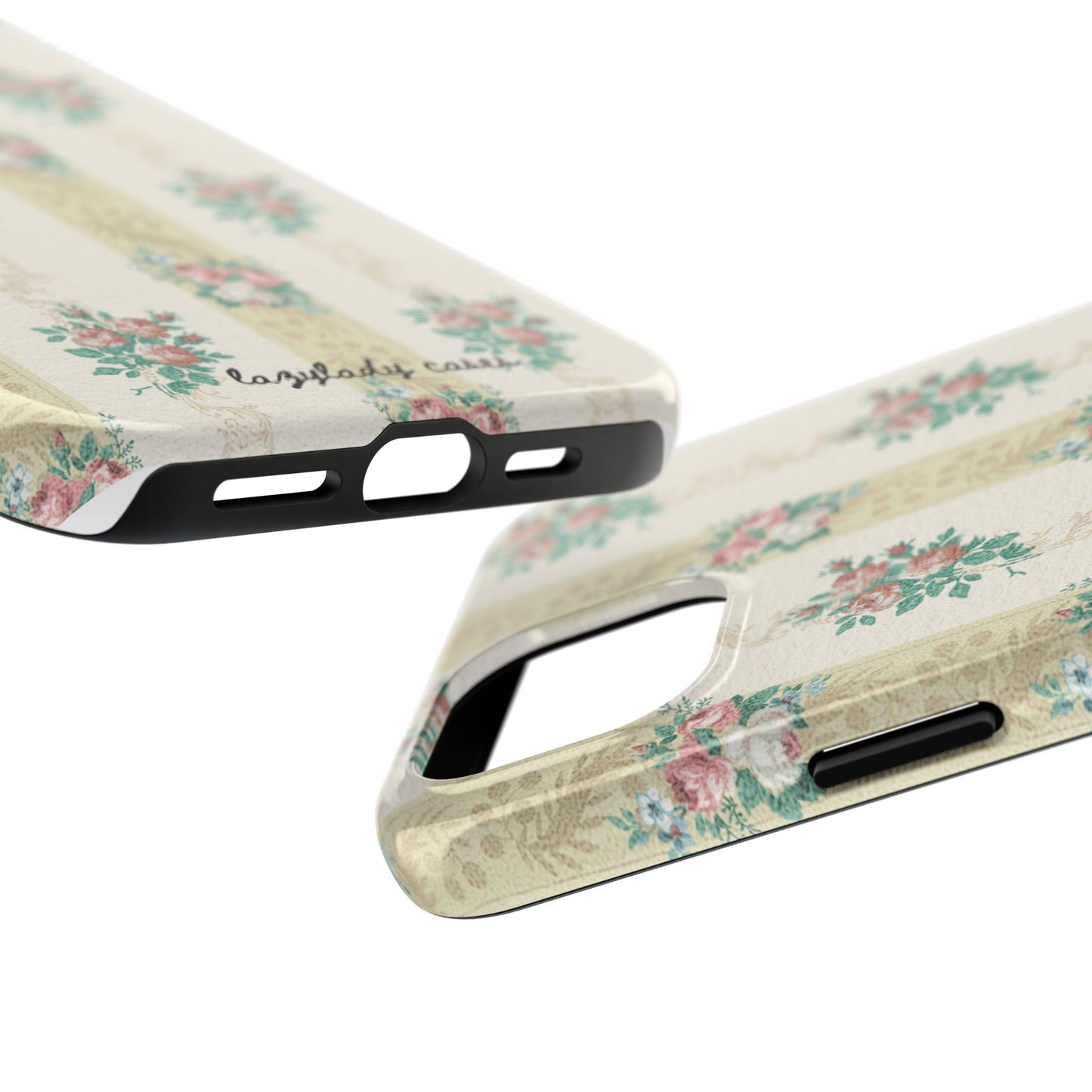 Elegant Floral Tough Phone Case - Vintage Inspired Design