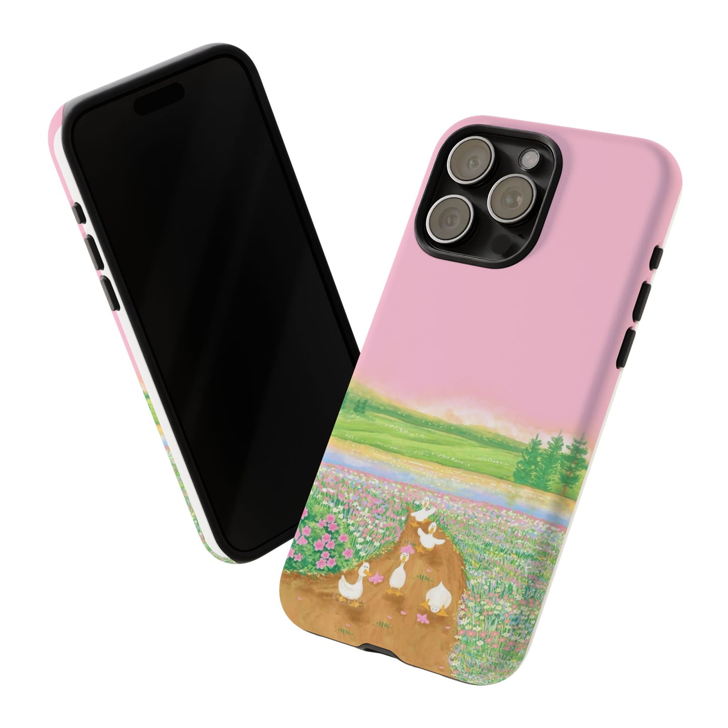 Pastel Floral Phone Case, Tough Cases for Nature Lovers, Cute Phone Accessories, Spring Gifts, Unique Mobile Covers