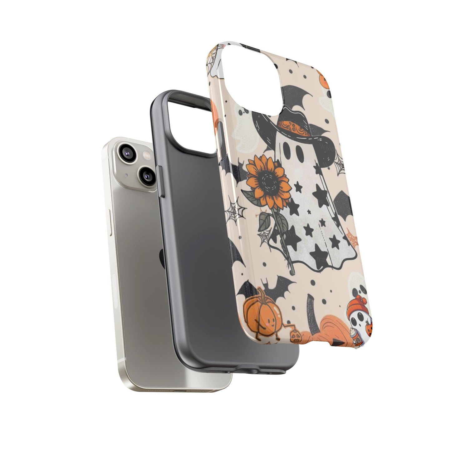 Cute Ghost Phone Case, Halloween Decor, Spooky Gift, Fall Accessories, Pumpkin Lover's Gift, Autumn Vibes, Trick or Treat