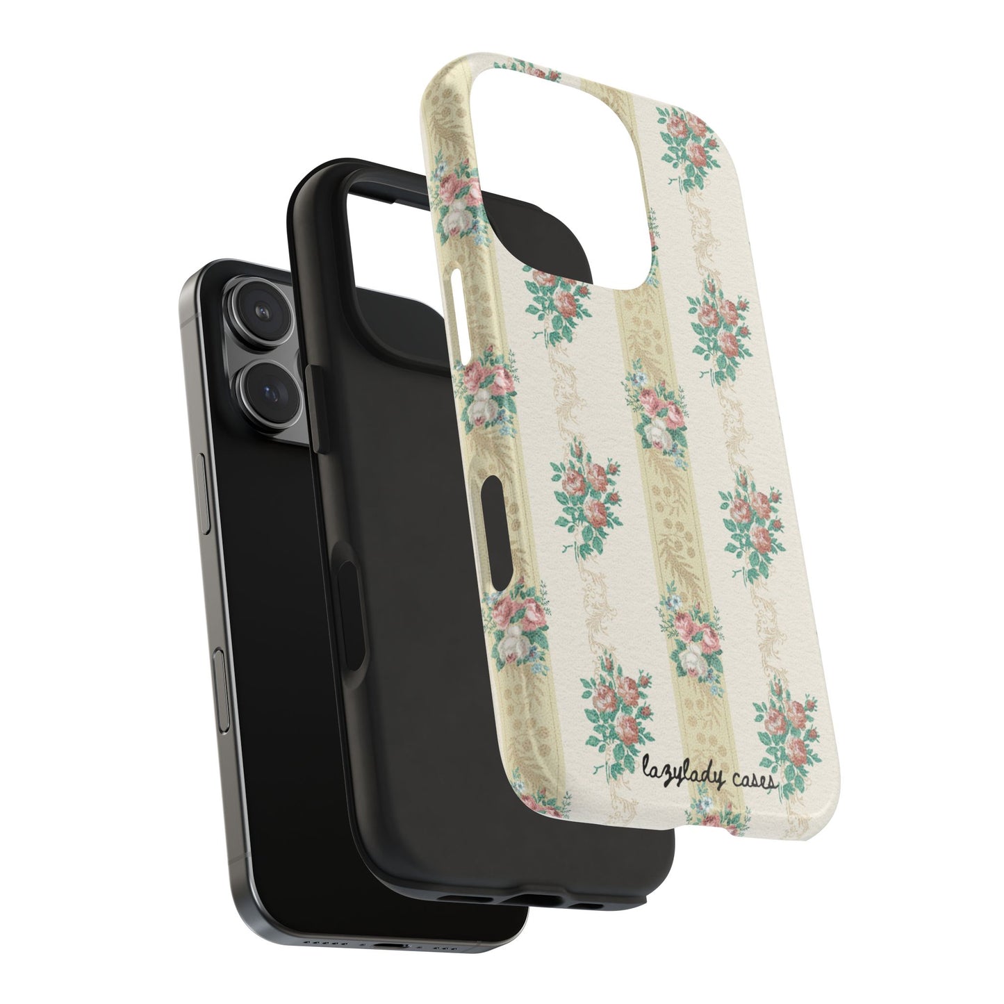 Elegant Floral Tough Phone Case - Vintage Inspired Design