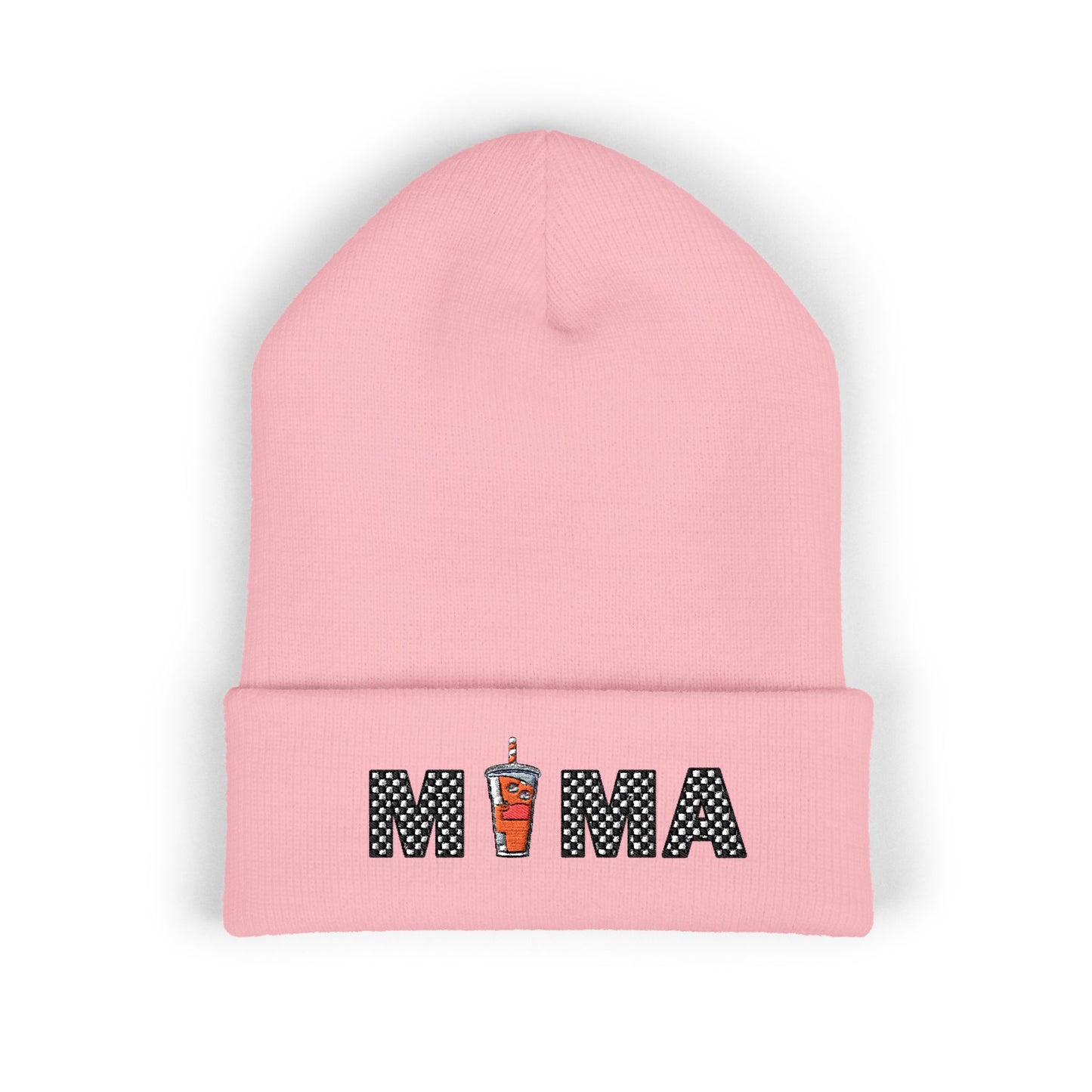 Mama Embroidered Cuffed Beanie – Floral & Candle Gift for Moms