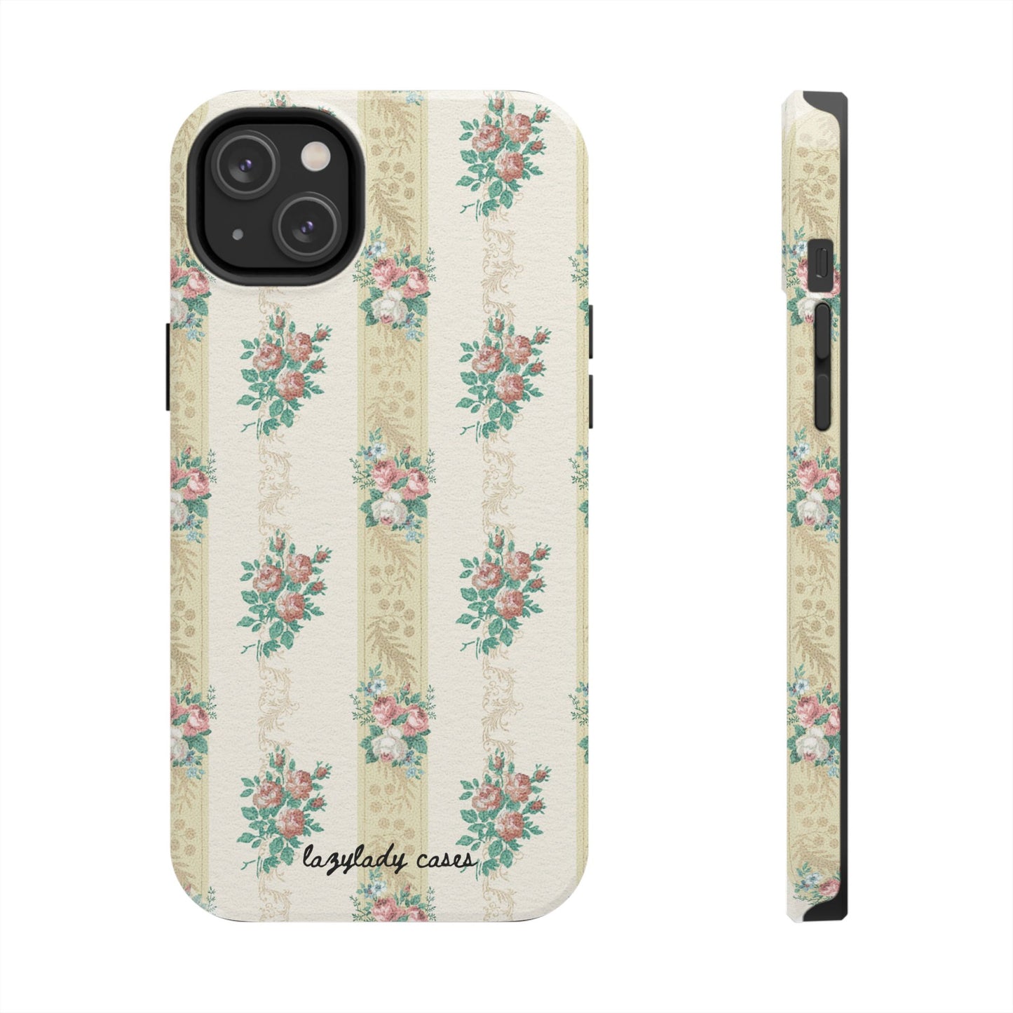 Elegant Floral Tough Phone Case - Vintage Inspired Design