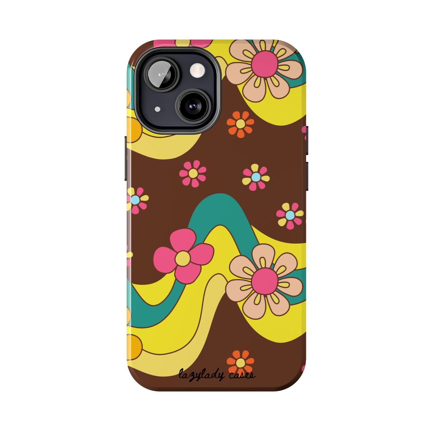 Retro Floral Tough Phone Case – Stylish and Durable Design