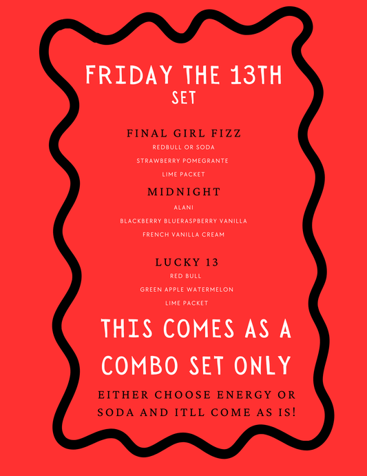 friday the 13th menu