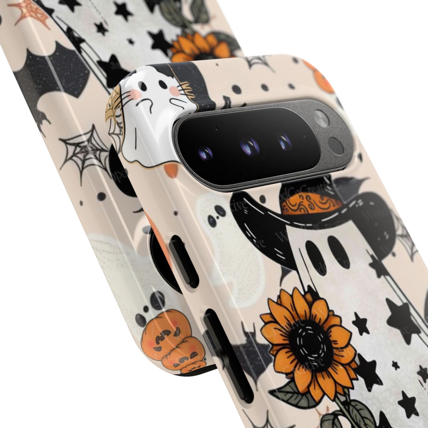 Cute Ghost Phone Case, Halloween Decor, Spooky Gift, Fall Accessories, Pumpkin Lover's Gift, Autumn Vibes, Trick or Treat