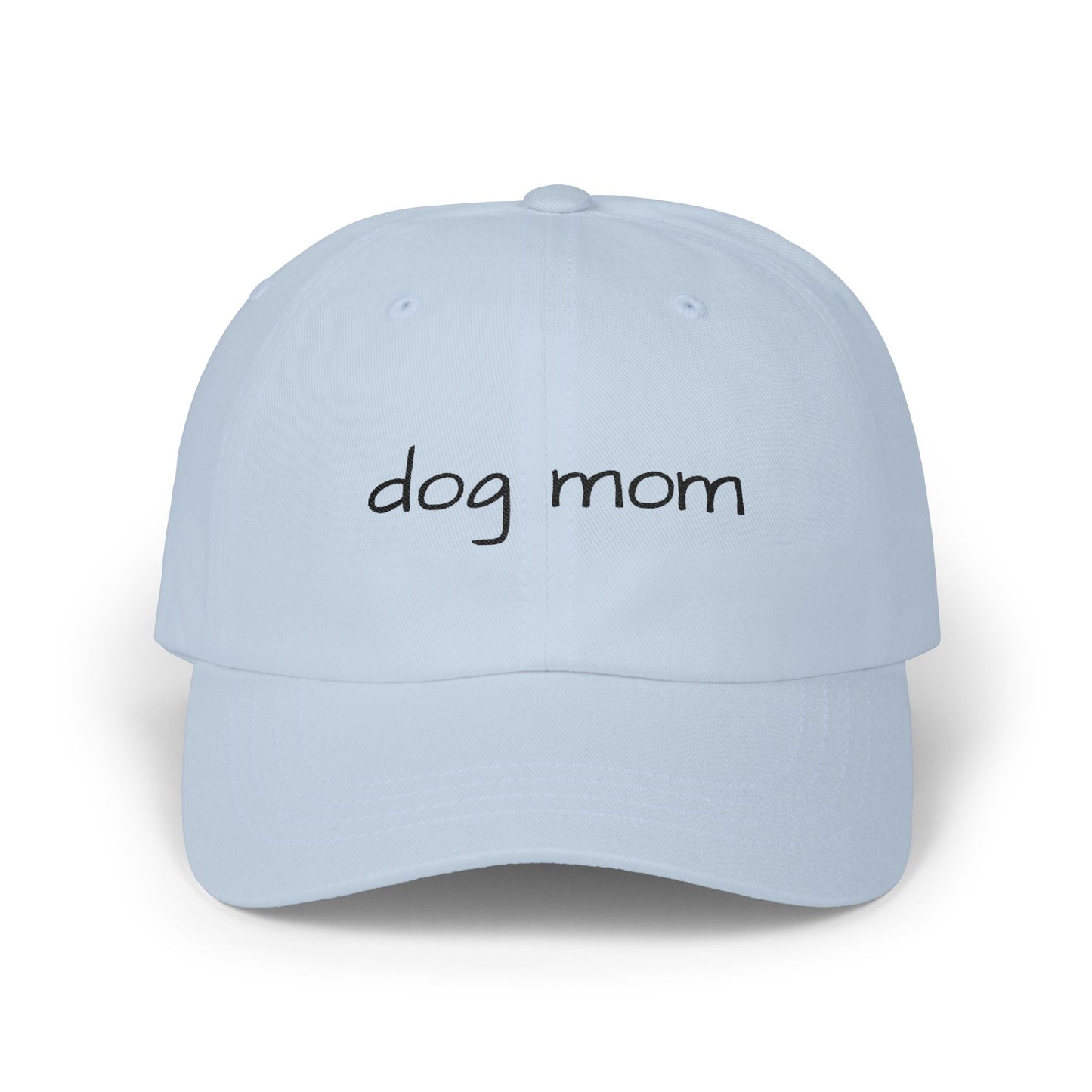 Dog Mom Cap — Embroidered White Baseball Hat for Pet Lovers