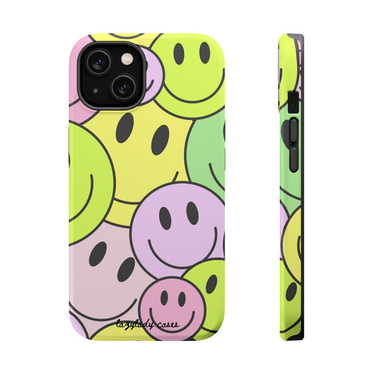 Colorful Smiley Face Magnetic Tough Case for Fun-Loving Individuals