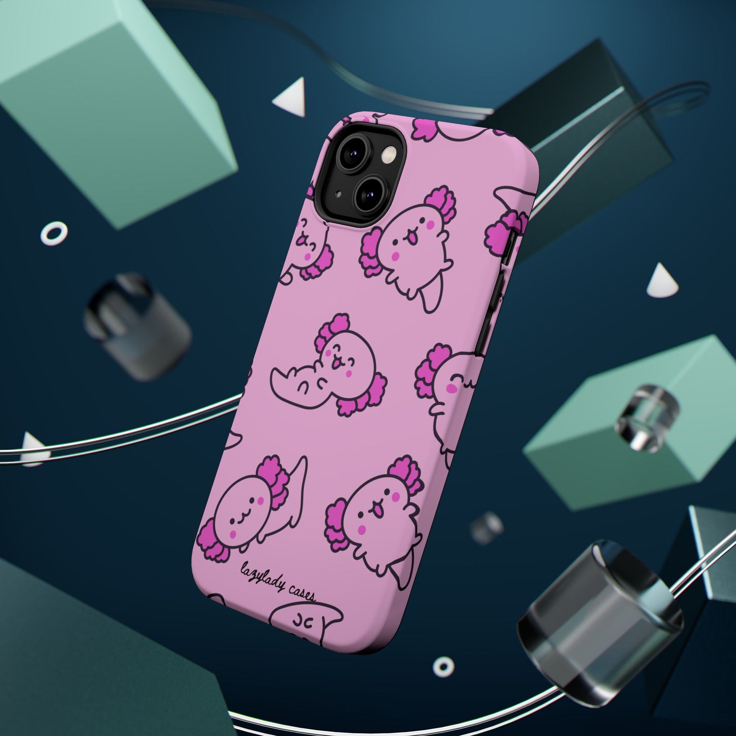 Cute Axolotl Magnetic Tough Case – Kawaii Phone Protection for Animal Lovers