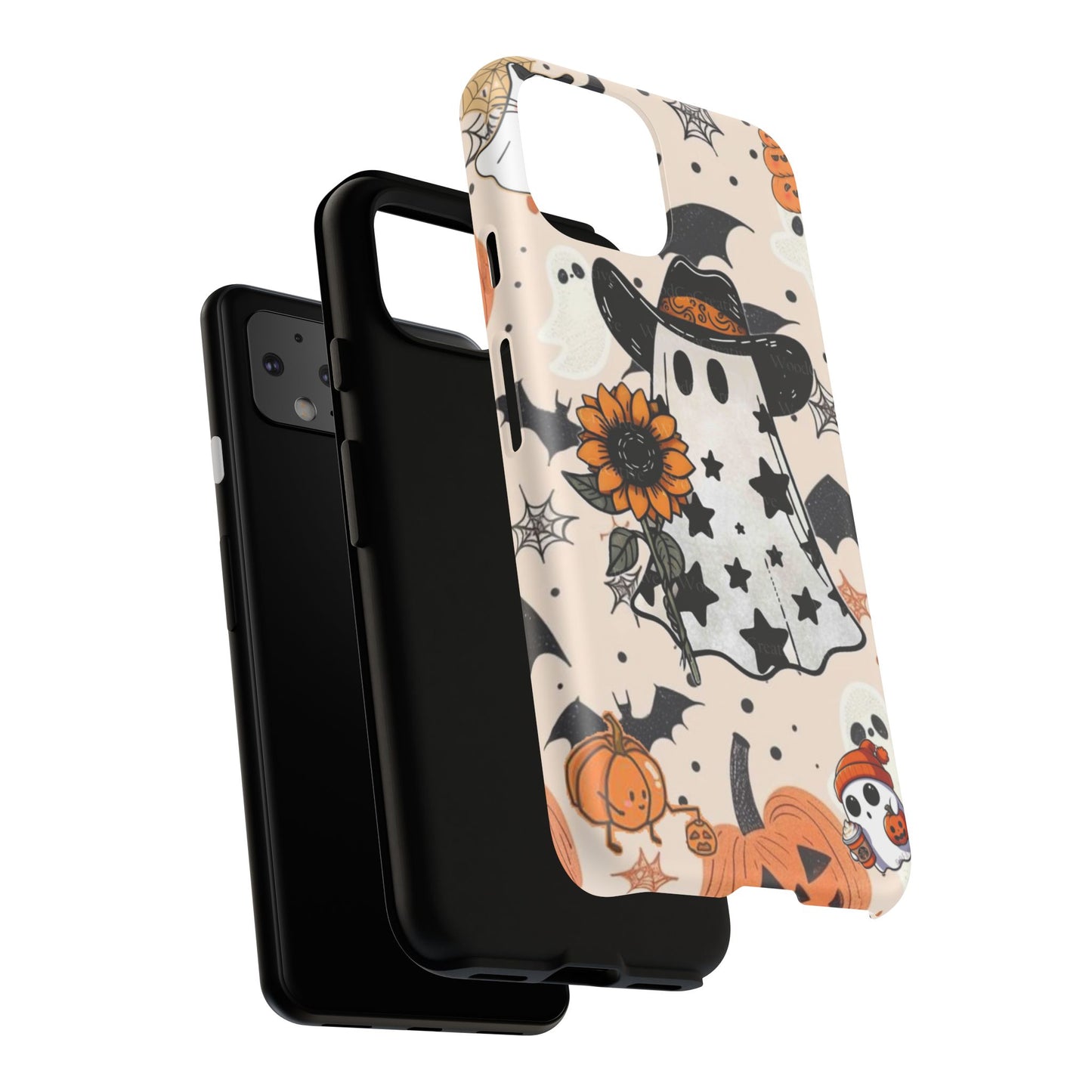 Cute Ghost Phone Case, Halloween Decor, Spooky Gift, Fall Accessories, Pumpkin Lover's Gift, Autumn Vibes, Trick or Treat