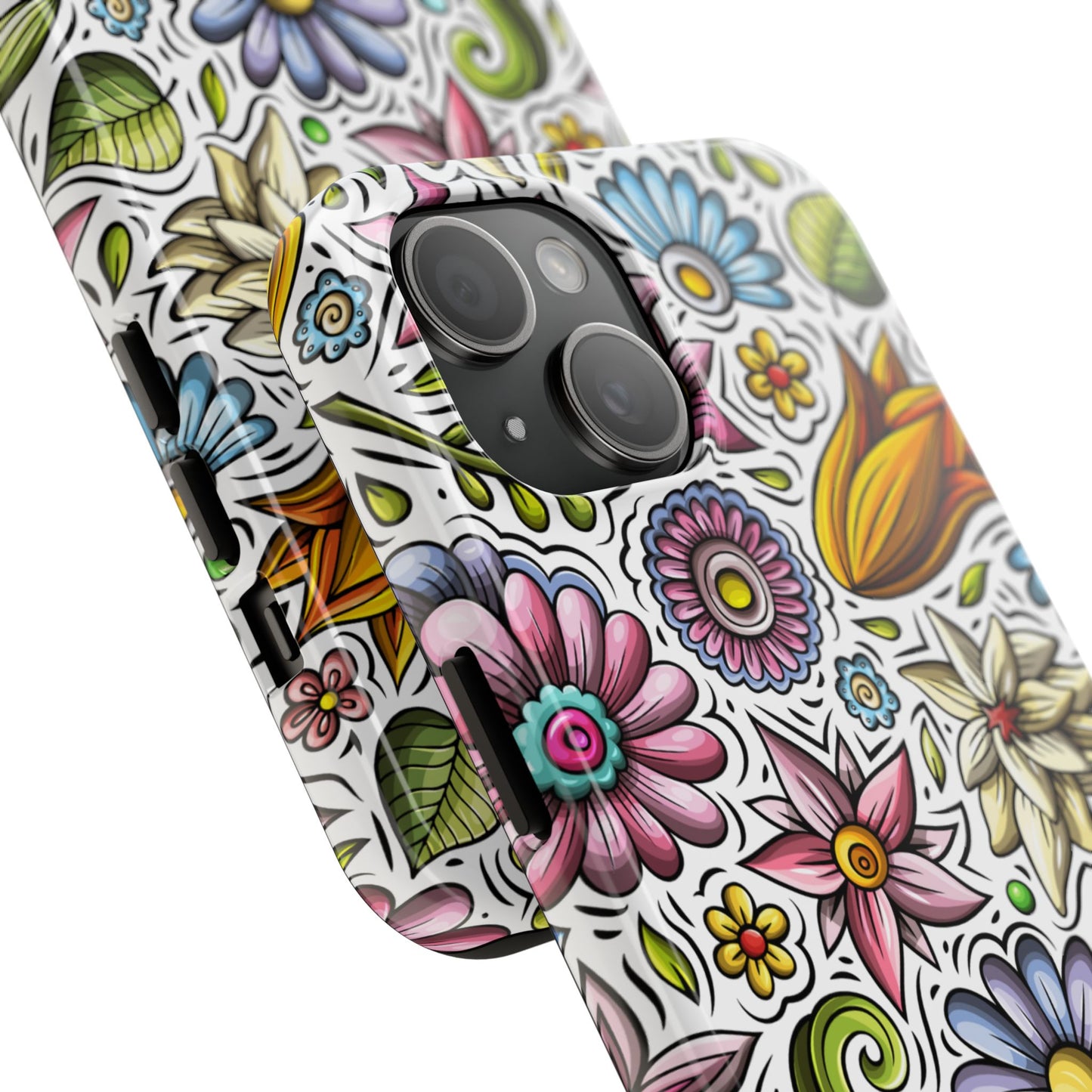 Floral Tough Phone Case | Cute Flower Design | Durable Protective Cover, Gift for Her, Phone Accessory, Floral Art Case