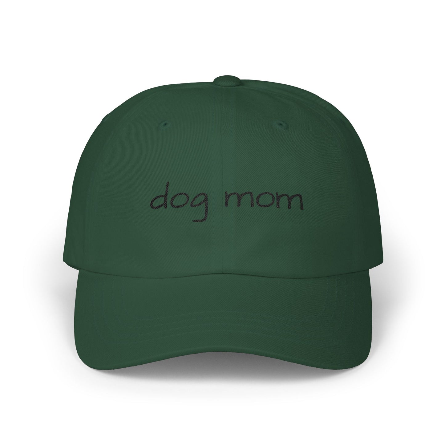 Dog Mom Cap — Embroidered White Baseball Hat for Pet Lovers