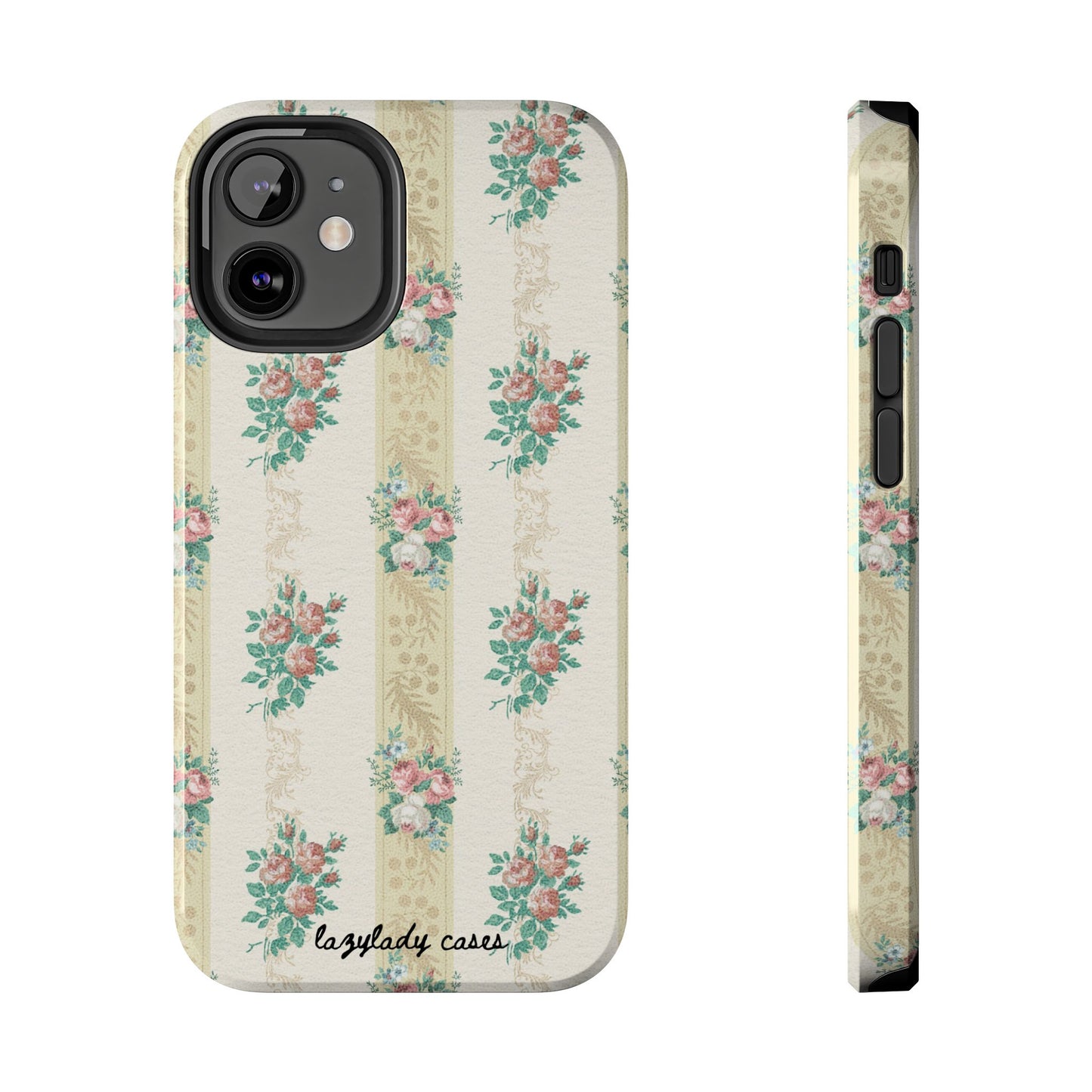 Elegant Floral Tough Phone Case - Vintage Inspired Design