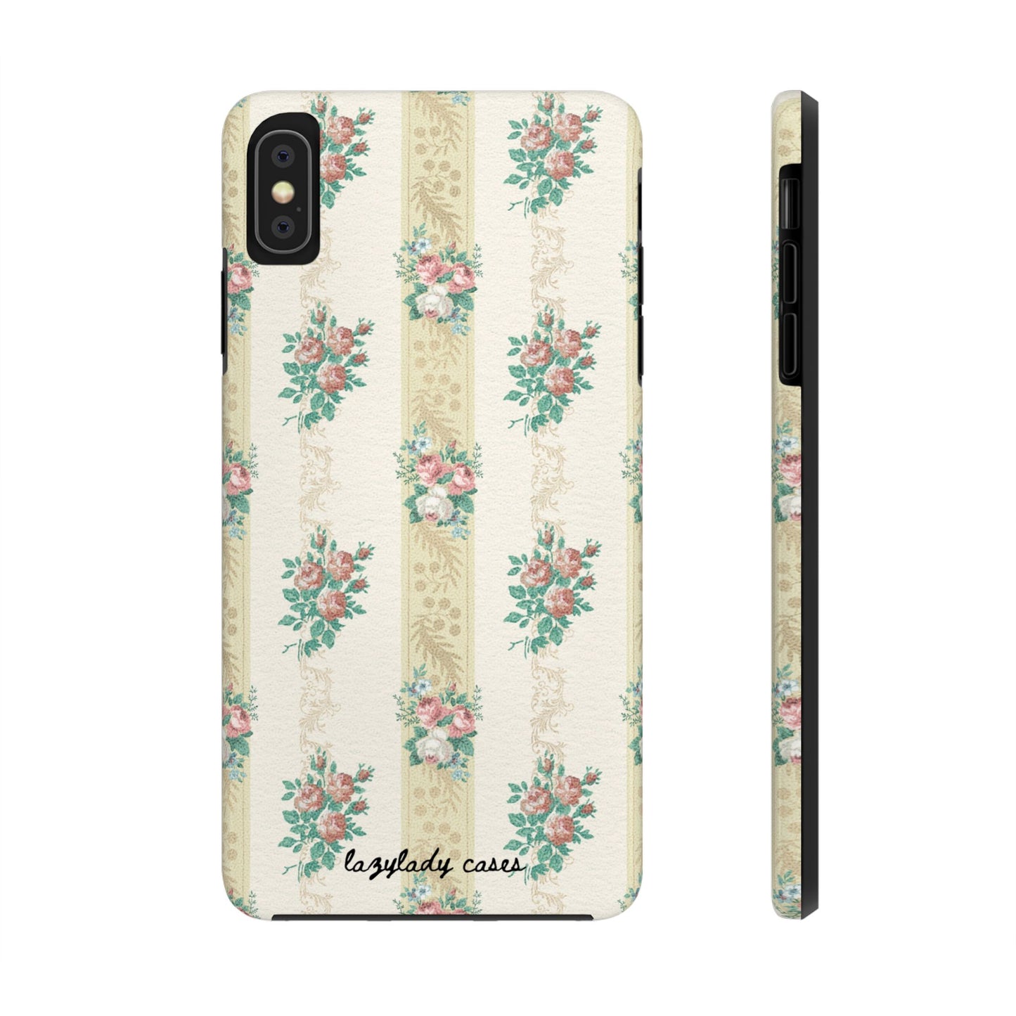 Elegant Floral Tough Phone Case - Vintage Inspired Design